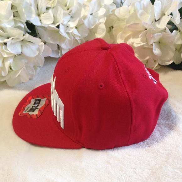 Icecream Red SnapBack Cap w/ White Embroidery - Picture 2 of 9